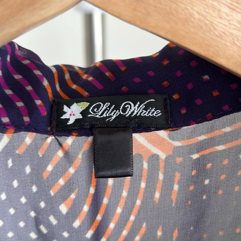 Purple Pattern Blouse - Picture 4 of 4